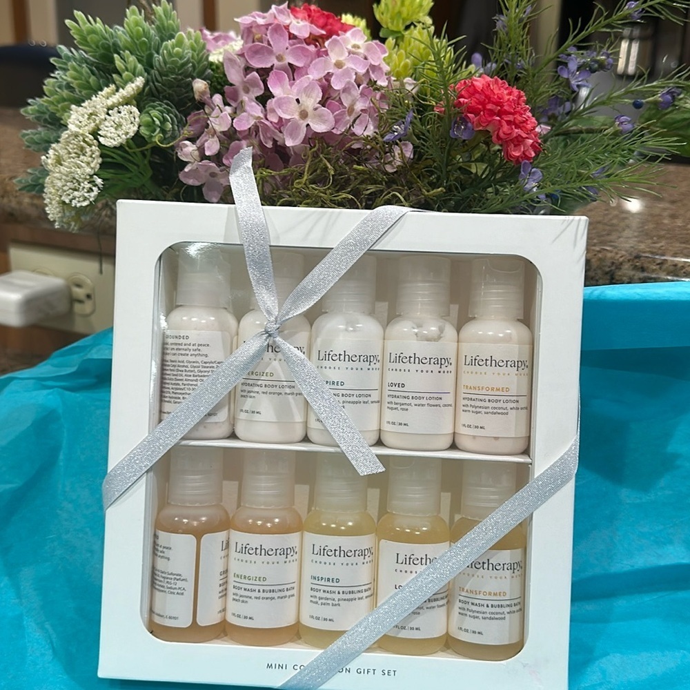 Travel size Beauty Products, body lotion and bubble bath